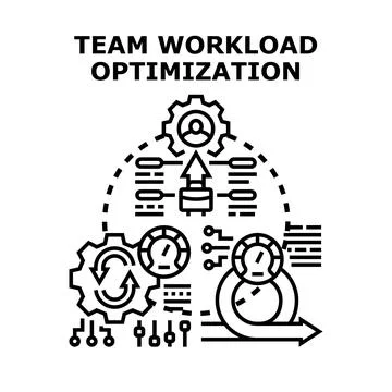 Team workload optimization achieving efficient business process 库存插图