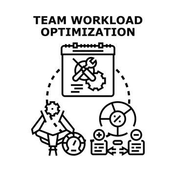 Team workload optimizing process for business improvement Stock-Illustration