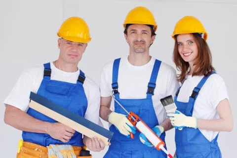 Team of workmen Stock Photos