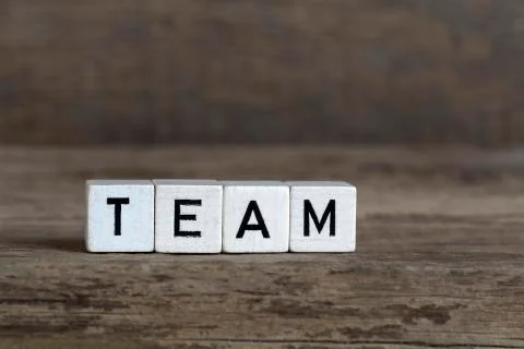 Team, written in cubes Stock Photos