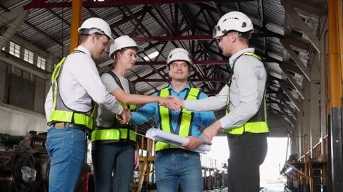 Team young caucasian engineer and partner checking and examining train whil.. Stock Footage 257431322