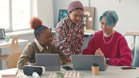 Team of Young Software Developers Working Together in Office Stock Footage 241263631