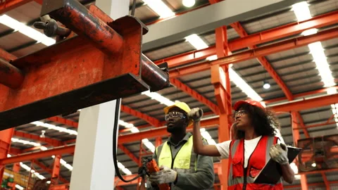 Team of Young testing auto machine with technology concept Stock Footage 173347986