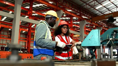 Team of Young testing auto machine with technology concept. Stock Footage 173351418