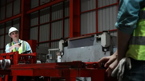 Team of Young testing auto machine with technology concept. Stock Footage 173355256