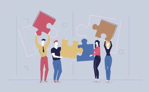 Teambuilding - modern flat design style colorful illustration Stock Illustration