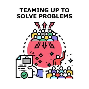 Teaming up for collective problem solving and innovation 스톡 일러스트