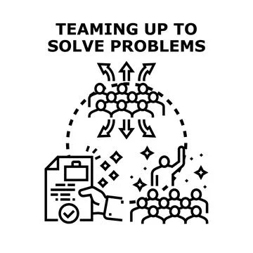 Teaming up for collective problem solving and innovation Stock Illustration