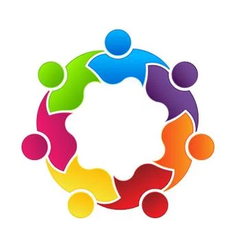 Teaming Group of people Stock Illustration