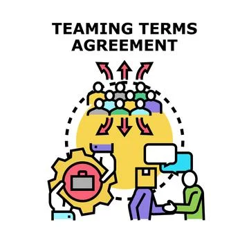 Teaming terms agreement concept vector illustration Stock Illustration