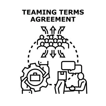 Teaming terms agreement concept vector illustration Stock Illustration