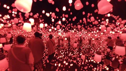 TeamLab Tokyo-1 Stock Footage 185906294