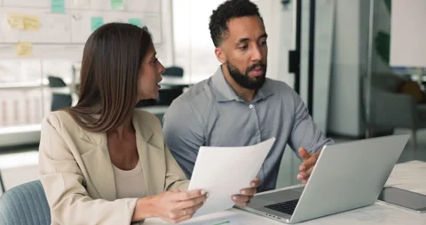 Teammates engaged in joint project development in office Stock Footage 281407412