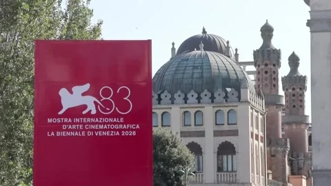 The teams of '15/18' and 'Mr. Nelson, Did You Kill People' walk the Venice red c Stock Footage 344695811