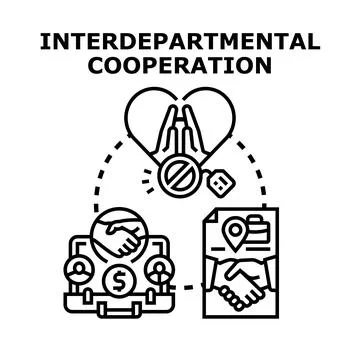 Teams achieving shared goals with collaborative efforts, developing successfu Stock Illustration