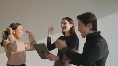 Team’s Digital Delight Stock Footage 331060047