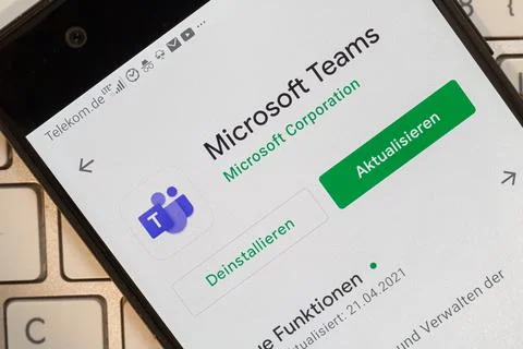 Teams - mobile App Stock Photos