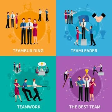 Teamwork 2x2 Design Concept イラスト素材