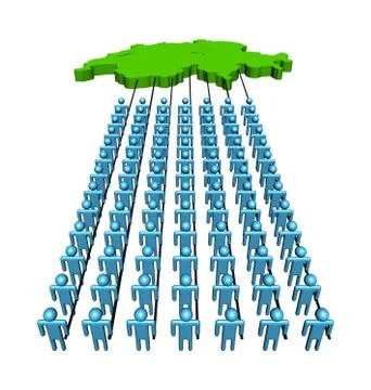 Teamwork abstract people pulling giant swiss map illustration Stock Illustration