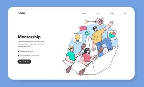 Teamwork in action concept. Flat vector illustration Stockillustratie