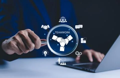 Teamwork and collaboration concept. Stock Photos