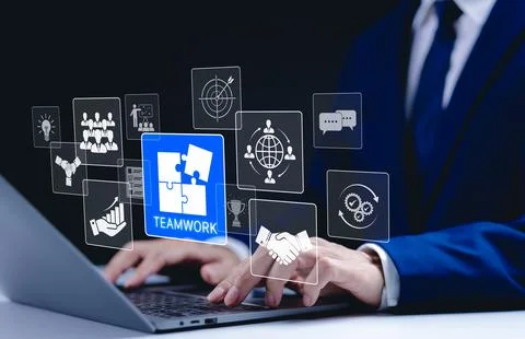 Teamwork and collaboration. Stock Photos
