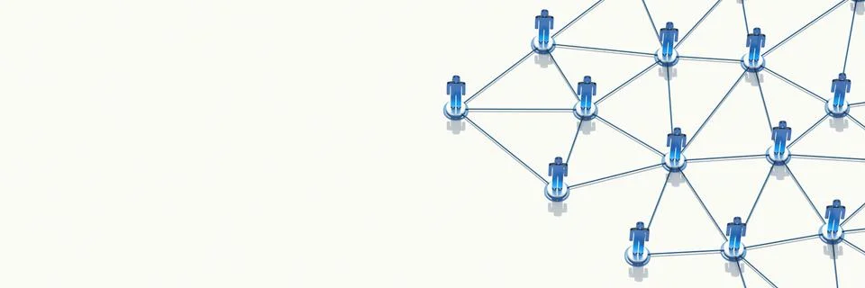 Teamwork and community concept panoramic with free space Stock Illustration