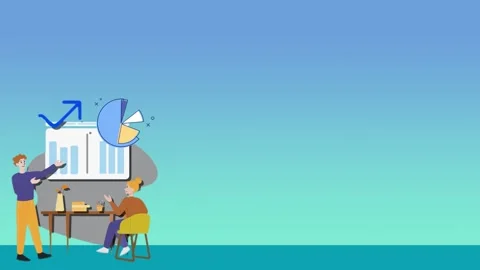 Teamwork and Data Analysis in a Business Meeting Stock Footage 279657141