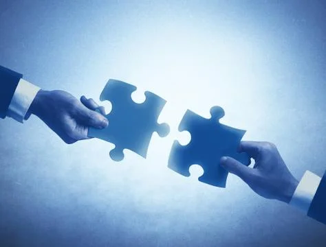 Teamwork and integration concept Stock Illustration