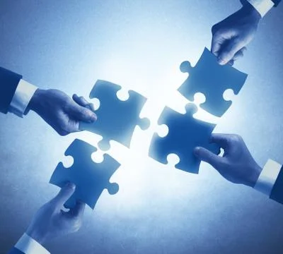 Teamwork and integration concept イラスト素材