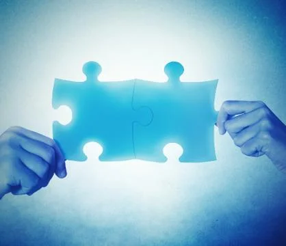 Teamwork and integration concept Stockillustratie