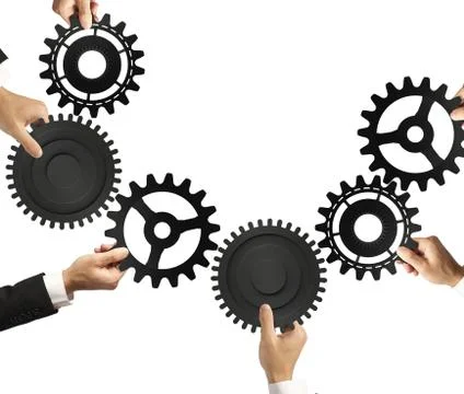 Teamwork and integration concept 库存插图