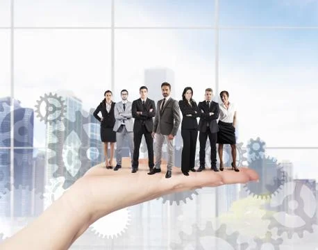 Teamwork and integration concept Stock Illustration