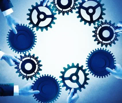 Teamwork and integration concept 库存插图