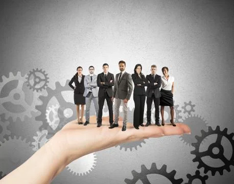 Teamwork and integration concept Stock Illustration