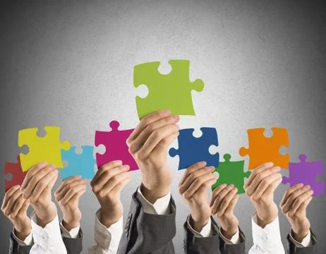 Teamwork and integration concept Stock Photos