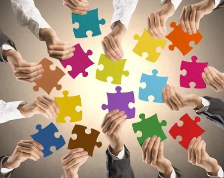 Teamwork and integration concept Stock Photos