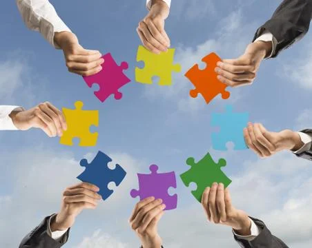 Teamwork and integration concept Stock Photos