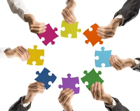 Teamwork and integration concept Foto stock