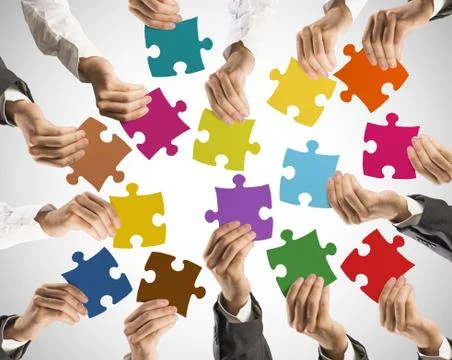 Teamwork and integration concept Stock Photos