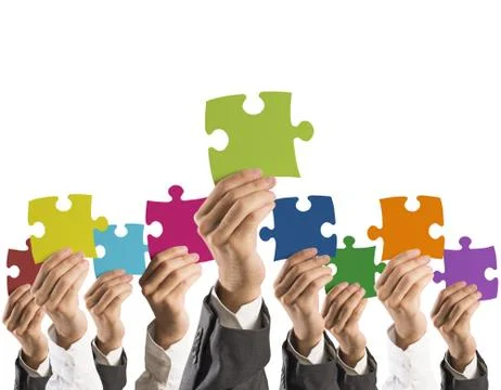 Teamwork and integration concept Stock Photos