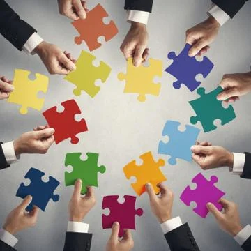 Teamwork and integration Stock Photos