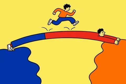 Teamwork and Support Ilustración de archivo