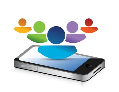 Teamwork and technology illustration design Stock Illustration