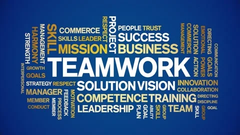 Teamwork animated word cloud,design anim... | Stock Video | Pond5