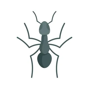 Teamwork ant icon, flat style Illustrazione stock