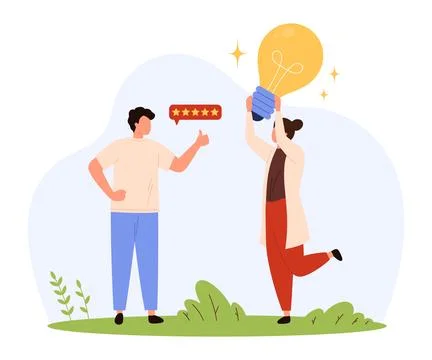 Teamwork Approving Creative Idea with Five Stars イラスト素材