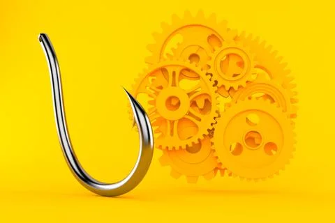 Teamwork background with fishing hook Stock Illustration