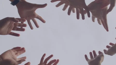 Teamwork background. Friends team members shared commitment to success. Stock Footage 277533187