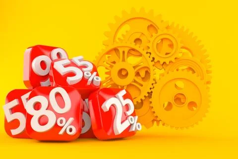 Teamwork background with percent numbers Illustrazione stock